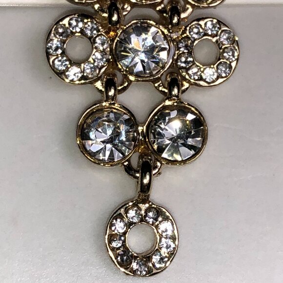 Amrita Gold & Crystal Chandelier Earrings - Picture 3 of 8